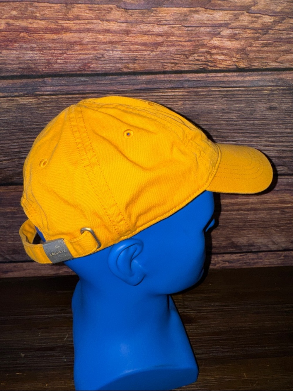 Lacoste Yellow Cap with Green Crocodile Patch - Picture 4 of 5